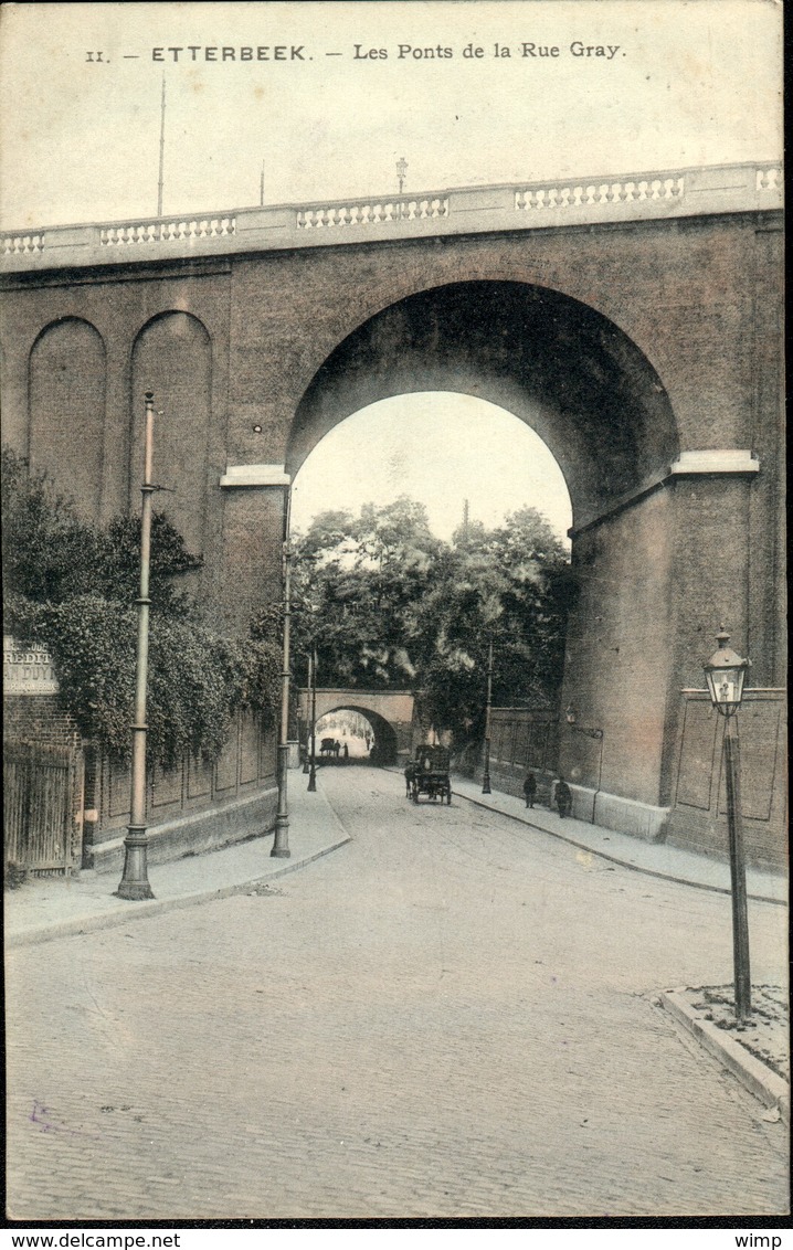 ETTERBEEK : Les Ponts De La Rue Gray   1910 - Etterbeek