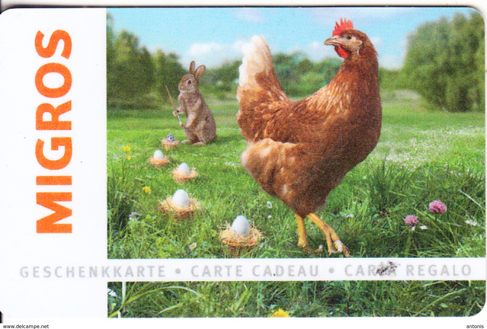 SWITZERLAND - Rabbit & Chicken, Migros Gift Card, Unused - Conigli