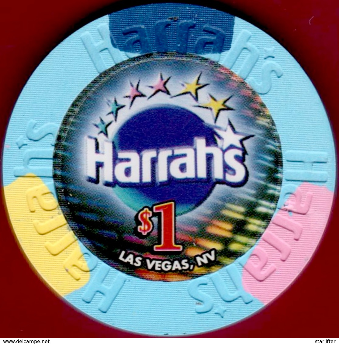 $1 Casino Chip. Harrahs, Las Vegas, NV. I09. - Casino