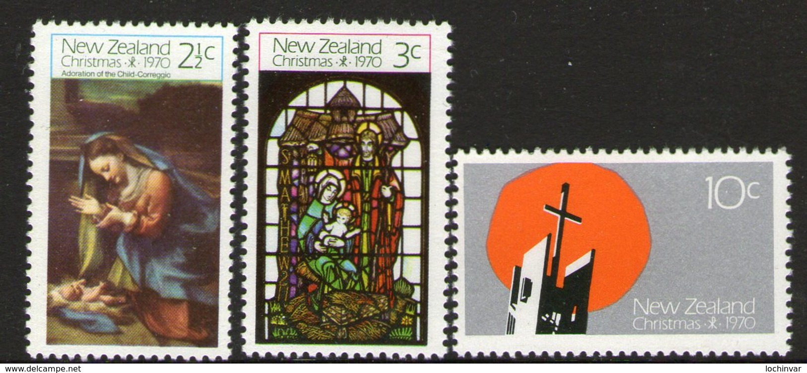 NEW ZEALAND, 1970 XMAS 3 MNH - Unused Stamps