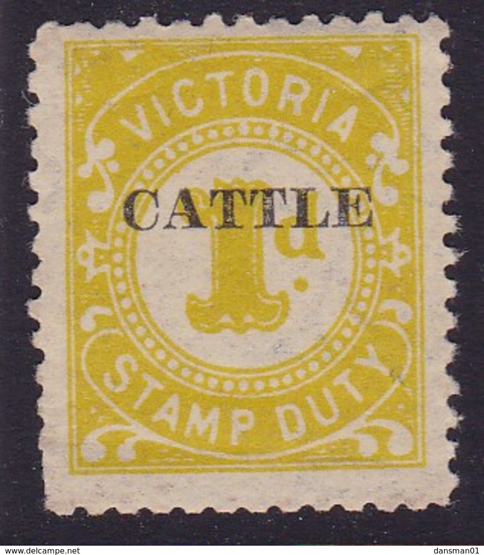 Australia Stamp Duty Cattle Ovpt 1d Mint Full Gum - Fiscaux