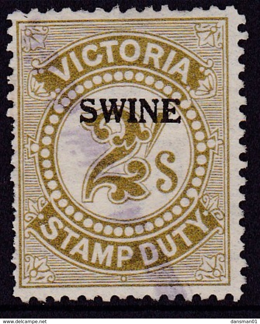 Australia Stamp Duty Swine 2/- Used - Revenue Stamps