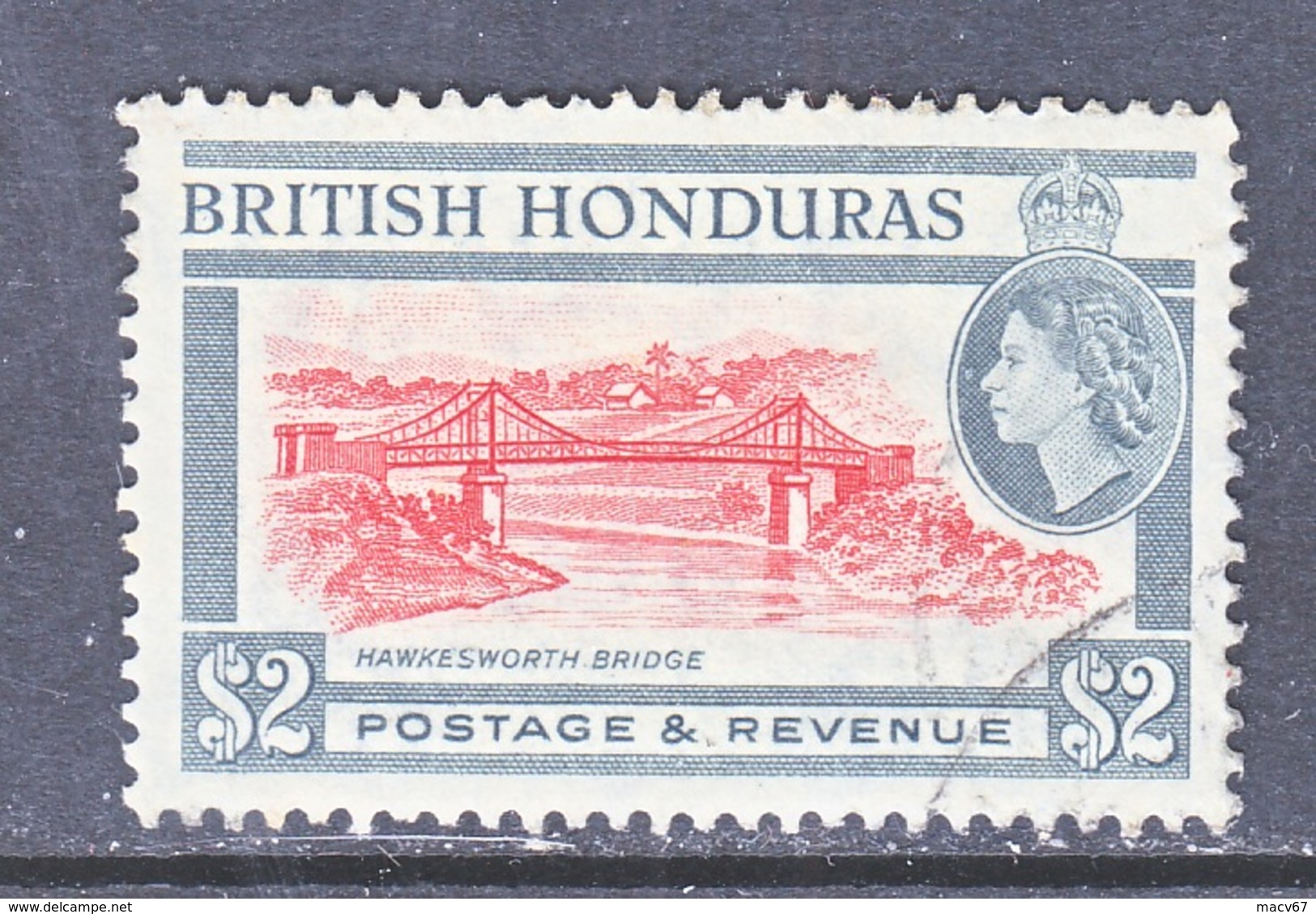 British Honduras 154   (o)    BRIDGE - British Honduras (...-1970)