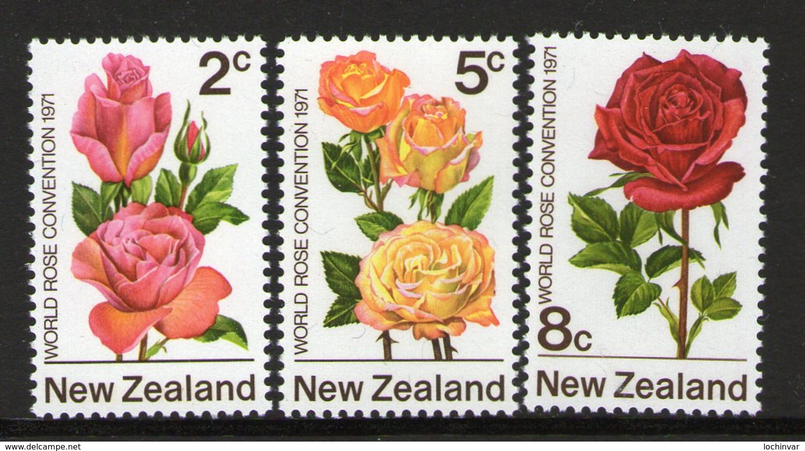 NEW ZEALAND, 1971 ROSES 3 MNH - Nuevos