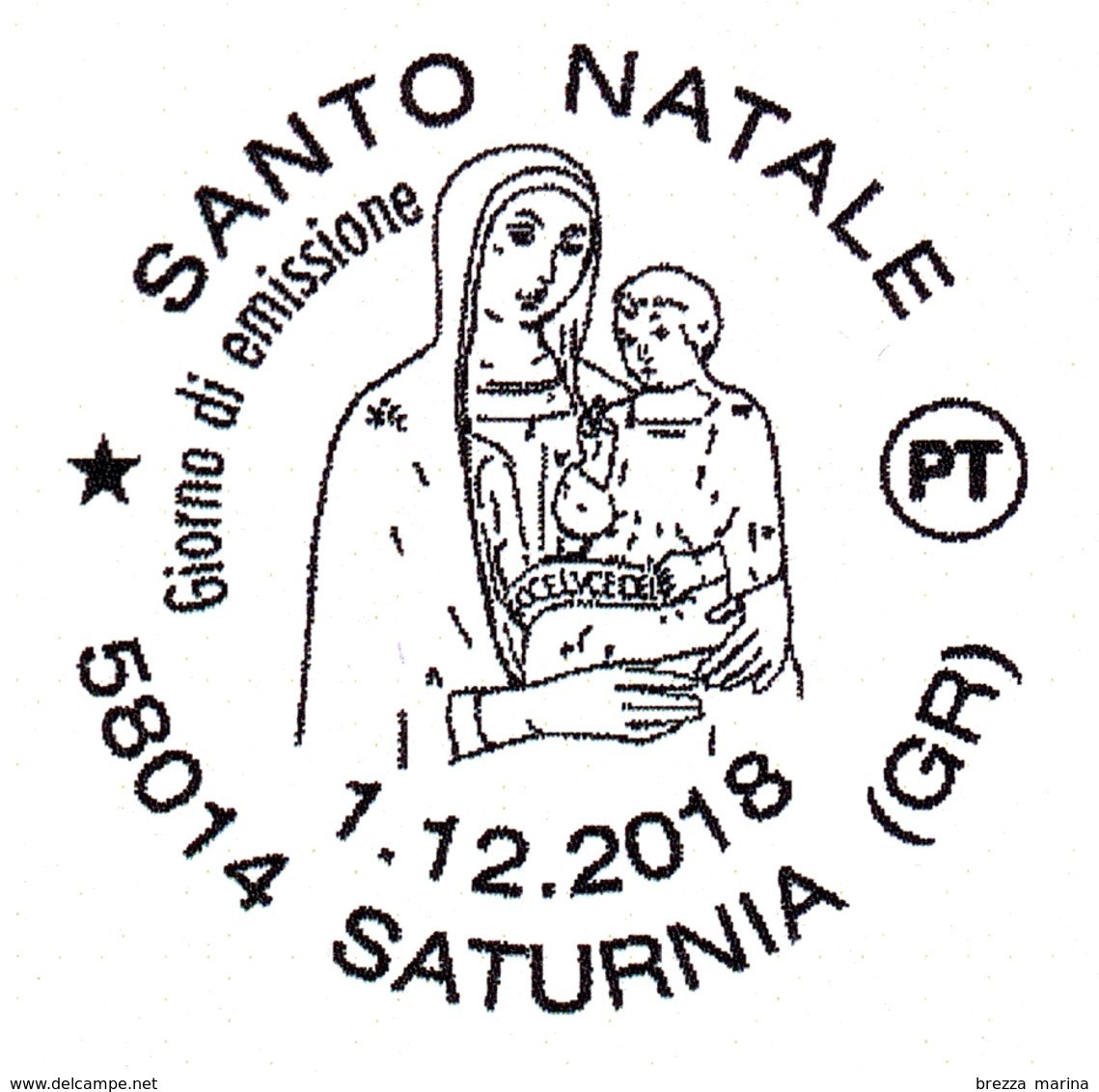 Nuovo - MNH - ITALIA - 2018 - Natale - Pittorico - Madonna Con Gesù Bambino E Santi - Saturnia - B - 2011-20:  Nuovi