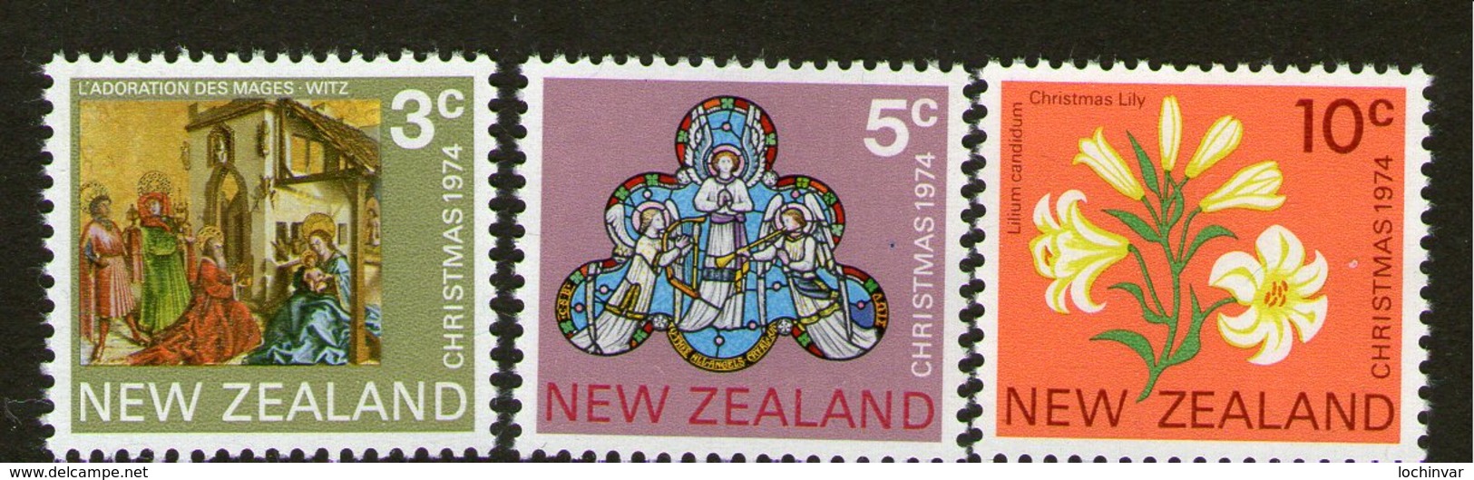 NEW ZEALAND, 1974 XMAS 3 MNH - Unused Stamps