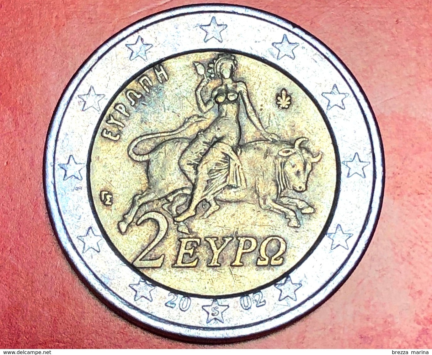 GRECIA - 2002 - Moneta - Europa Rapita Da Giove - Euro - 2.00 - Grèce