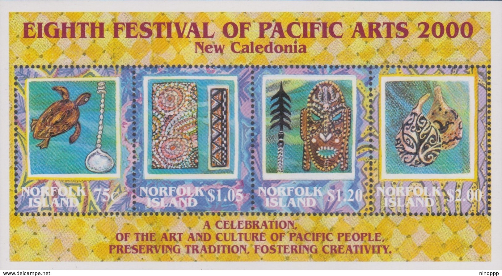 Norfolk Island ASC 724 MS 2000 Pacific Arts, Miniature Sheet, Mint Never Hinged - Ile Norfolk