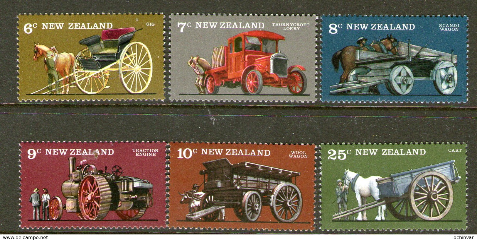 NEW ZEALAND, 1976 VINTAGE FARM TRANSPORT 6 MNH - Unused Stamps