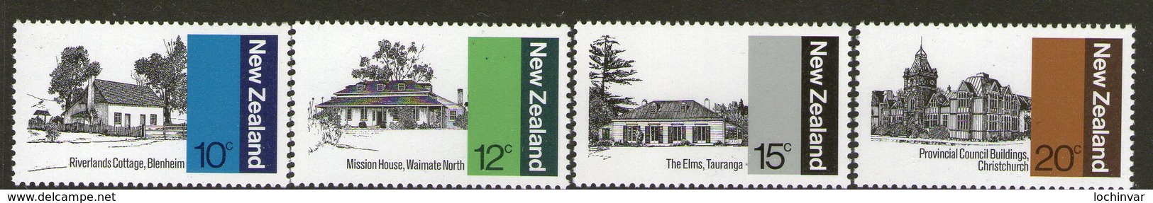 NEW ZEALAND, 1979 ARCHITECTURE 4 MNH - Unused Stamps