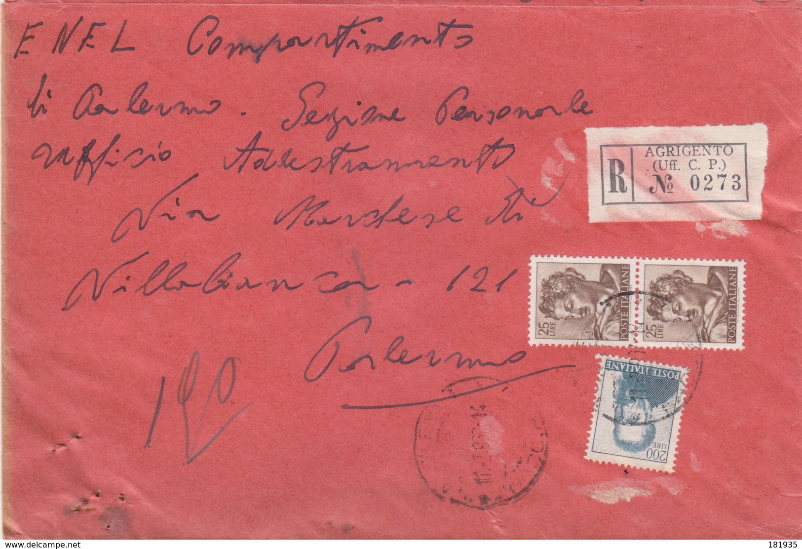 Cover Lettera   Racc.Espresso Affr. Michelangiolesca-Viaggiata Italy Italia - 1961-70: Storia Postale