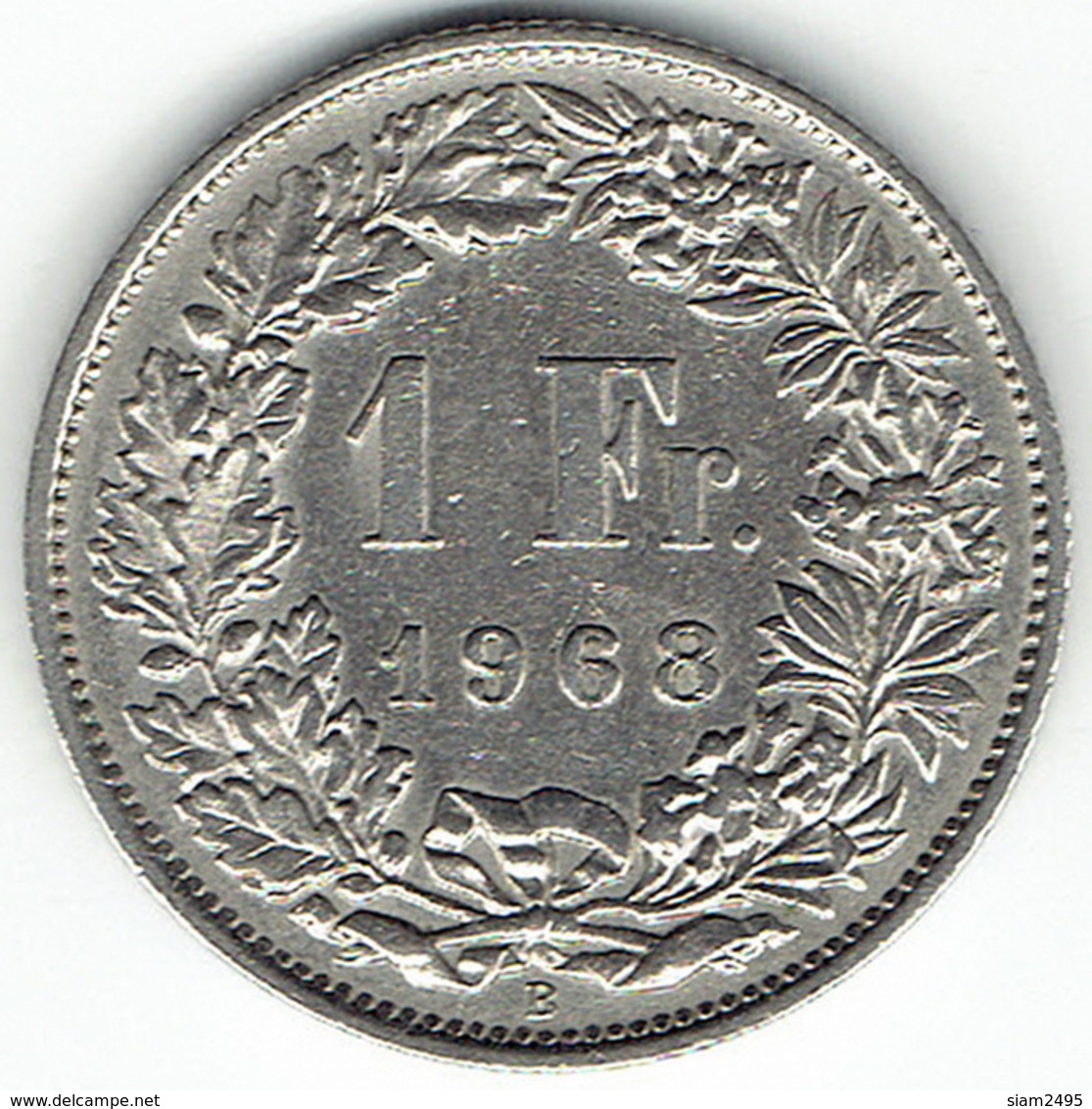 Switzerland, 1 Franc, 1968 B - Andere & Zonder Classificatie