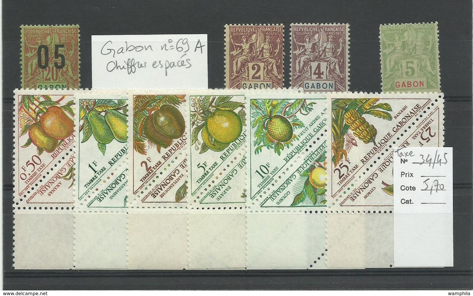 GABON, Un Lot De Timbres Neufs Cote YT 83.6 €, Voir Description - Gabun (1960-...)