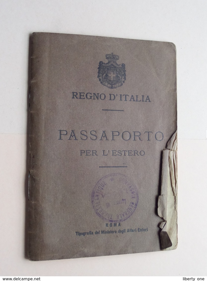 Regno D'ITALIA PASSAPORTO Per L'Estero ( MAGNAINI Lorenzo > 1883 ) +++ Extra DOCU 1920 ( 2 Biglietto ITALIA 1934 > NY ) - Ohne Zuordnung