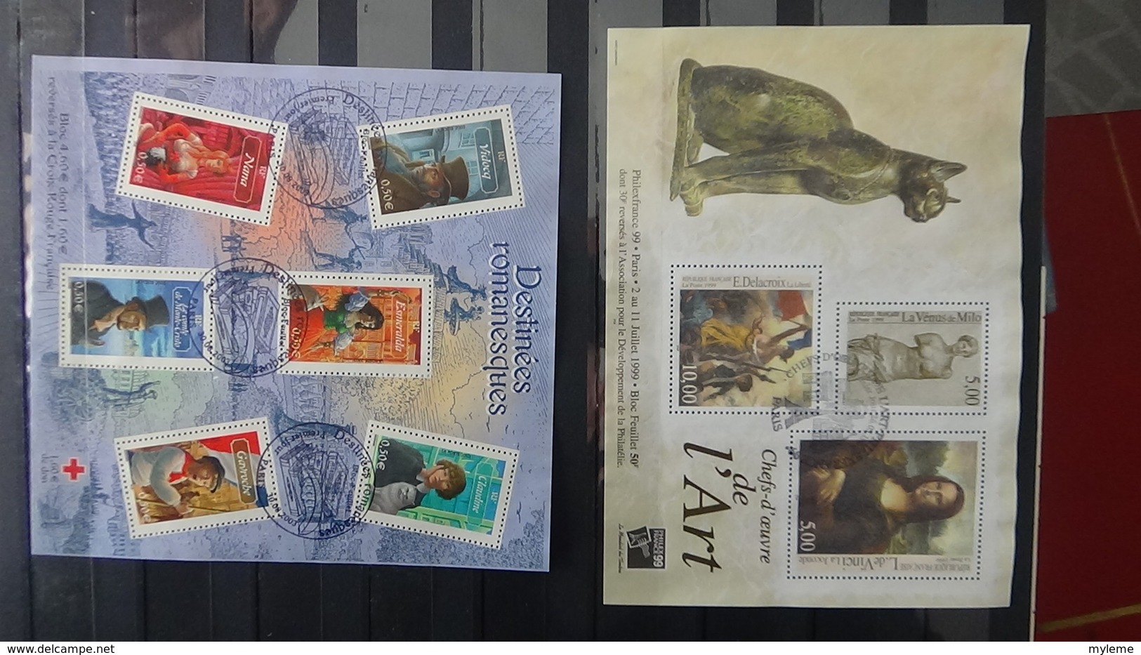 Bon lot de timbres et blocs avec oblitération 1er de France et quelques fin de catalogue aérogrammes .... A saisir !!!