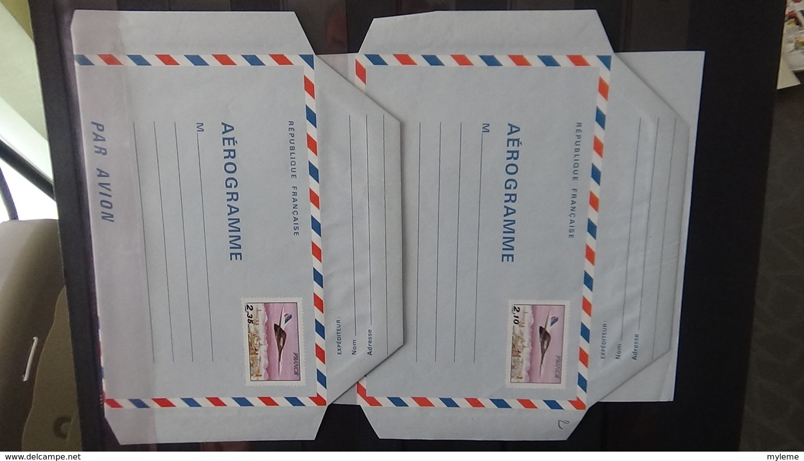 Bon lot de timbres et blocs avec oblitération 1er de France et quelques fin de catalogue aérogrammes .... A saisir !!!