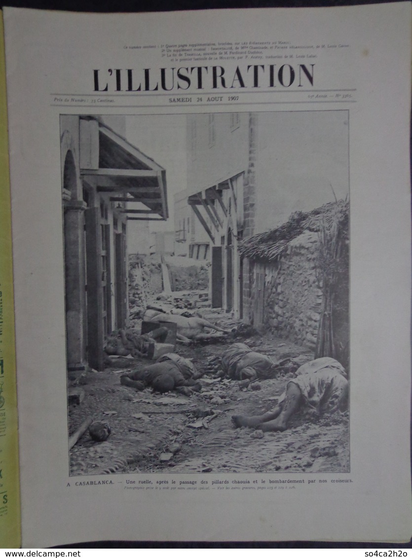 L'Illustration N° 3365 Du 24 Août 1907  Au Pôle Nord En Dirigeable;Les Préparatifs De L'aéronaute Wellman - L'Illustration