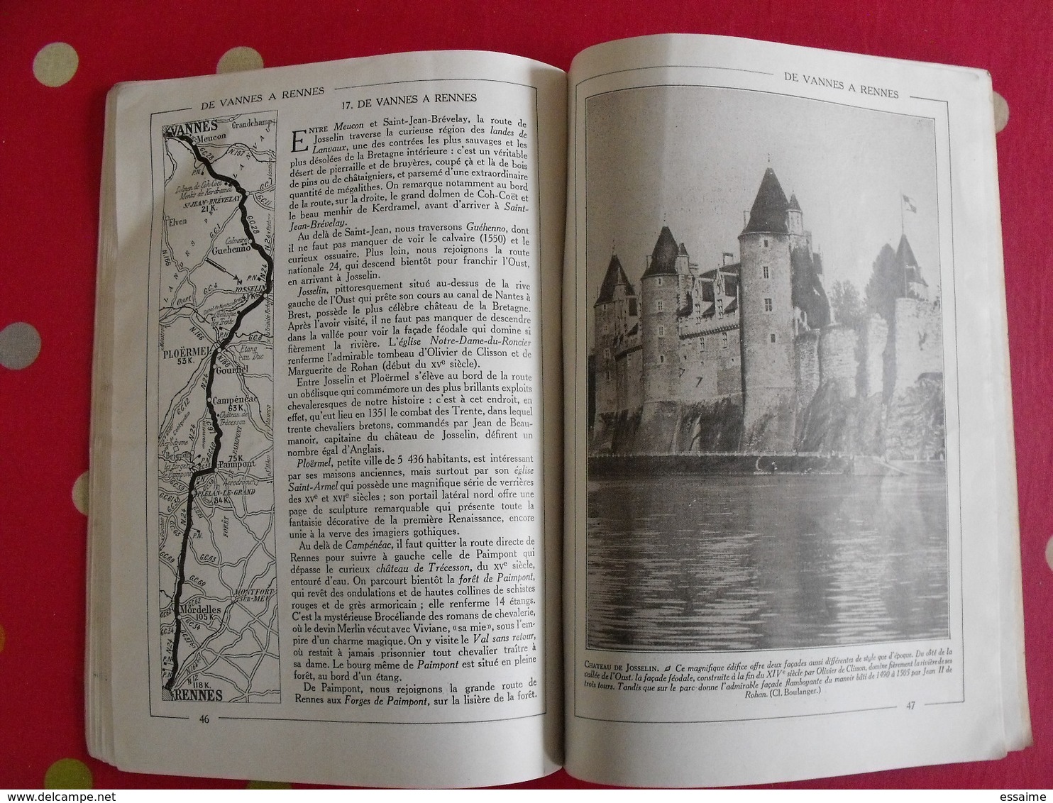 Les routes de Bretagne. Hachette 1930. bien illustré de photos