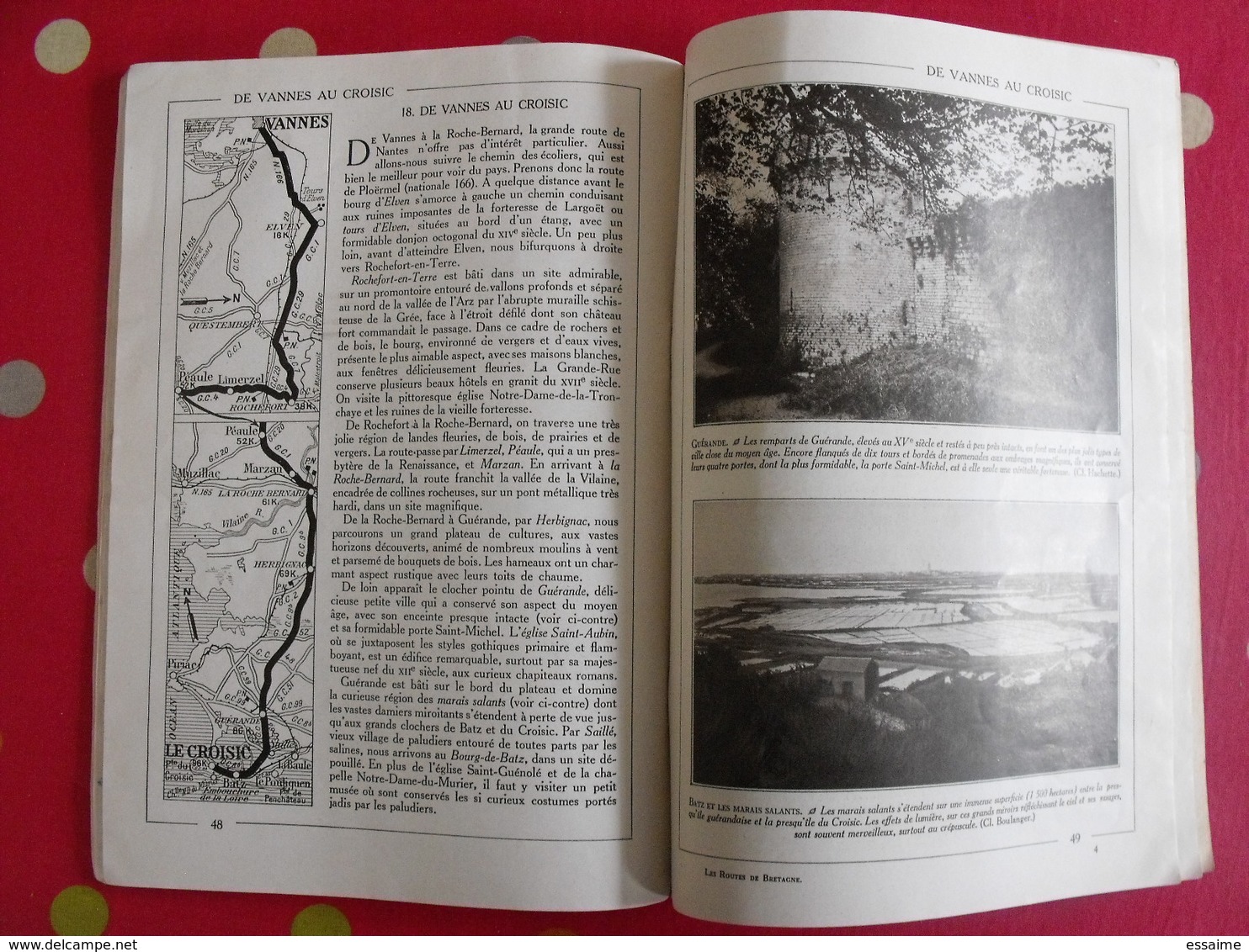 Les routes de Bretagne. Hachette 1930. bien illustré de photos