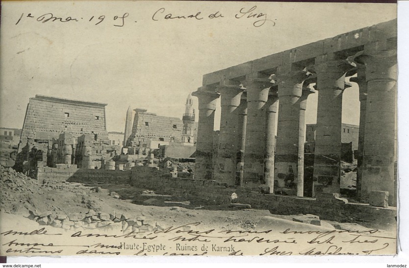 Etg Afrique Egypte Karnak - Ruines De Haute Egypte 1905 EVT BE - Autres & Non Classés