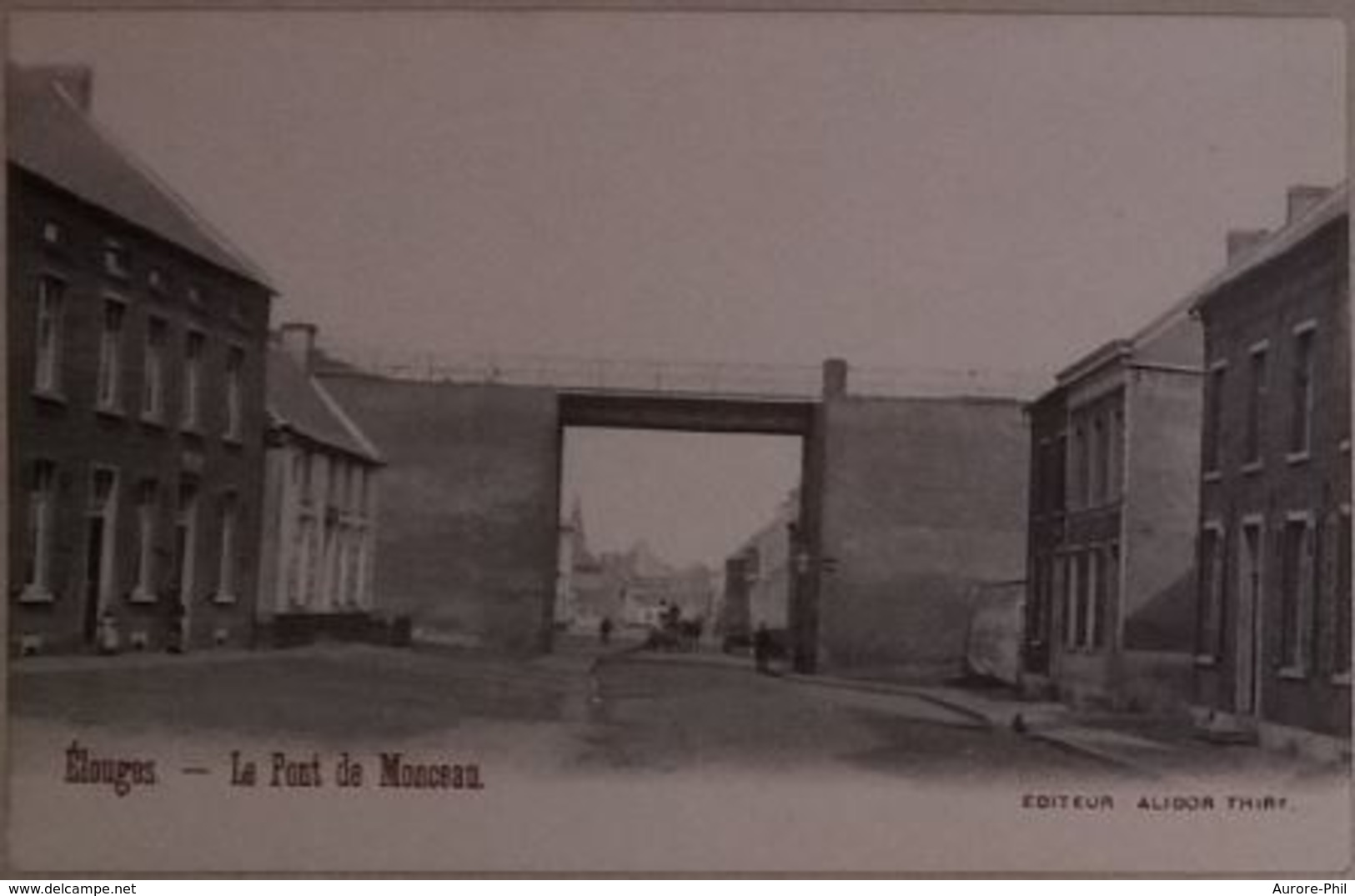 Elouges Le Pont De Monceau  Avec Attelage En Arrière Plan - Dour