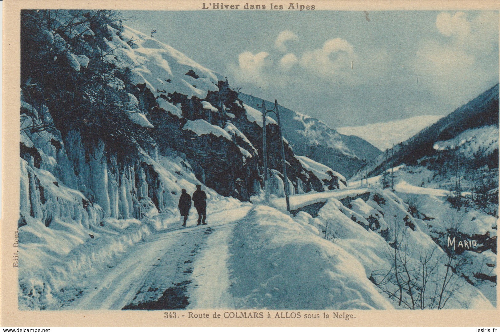 C P A - ROUTE DE COLMARS A ALLOS SOUS LA NEIGE - 343 - MARIO - ANSALDI - Otros & Sin Clasificación