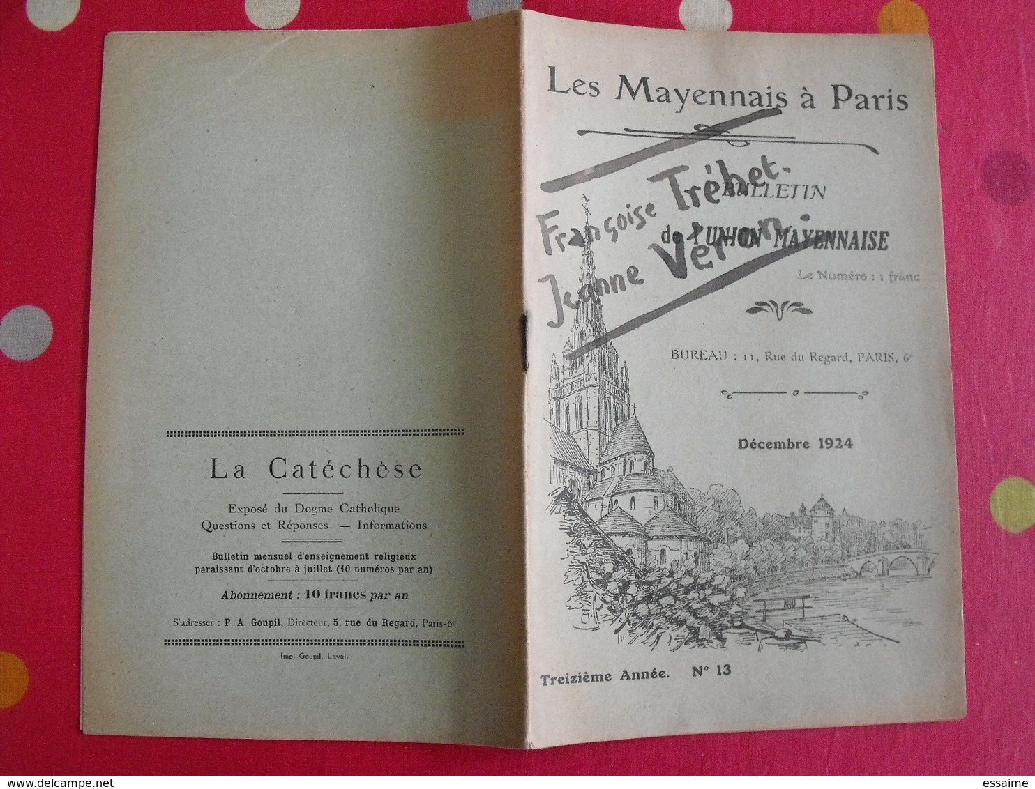 Les Mayennais à Paris. Bulletin De L'union Mayennaise. Laval Mayenne. N° 13 De 1924 - Pays De Loire