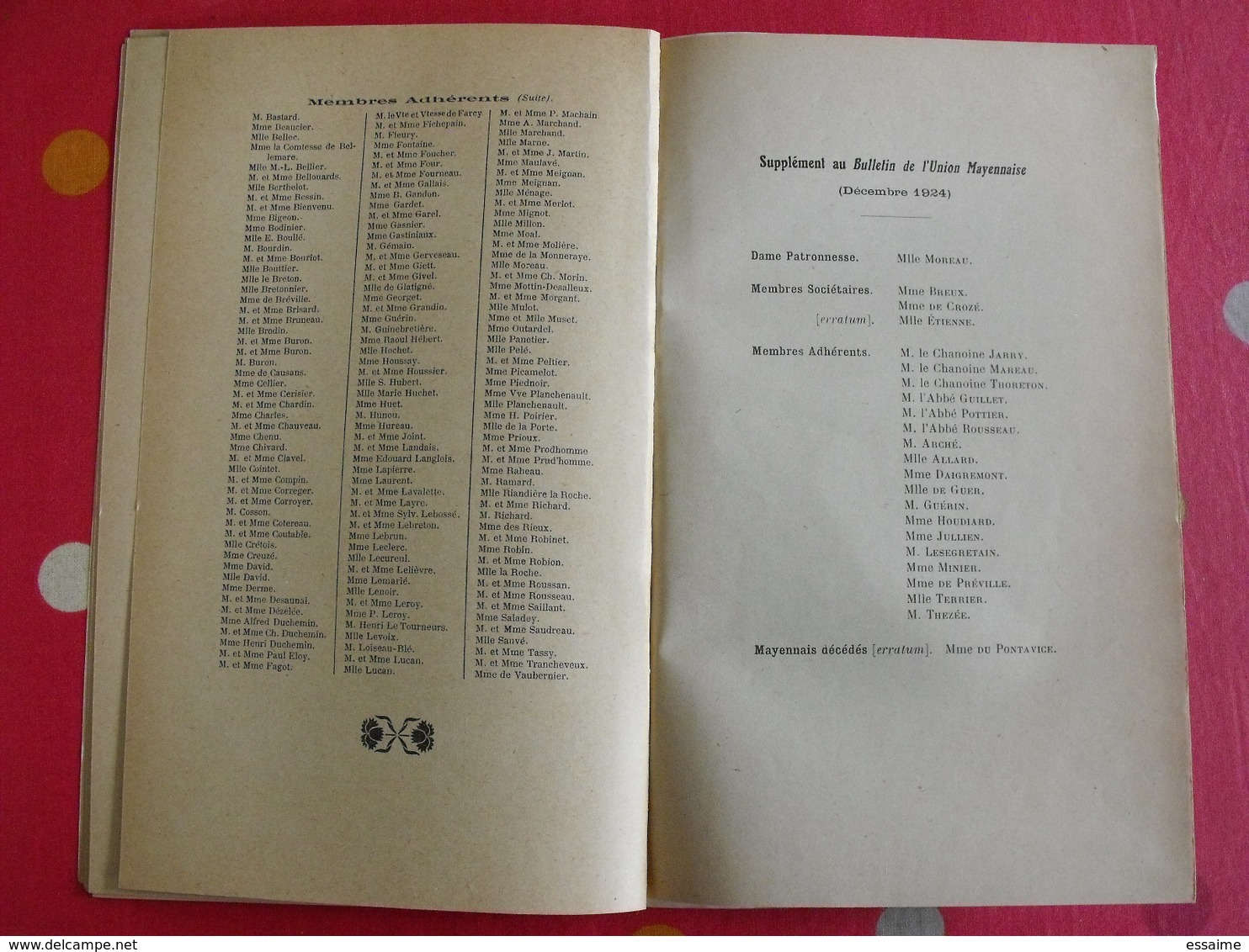 Les Mayennais à Paris. Bulletin De L'union Mayennaise. Laval Mayenne. N° 13 De 1924 - Pays De Loire