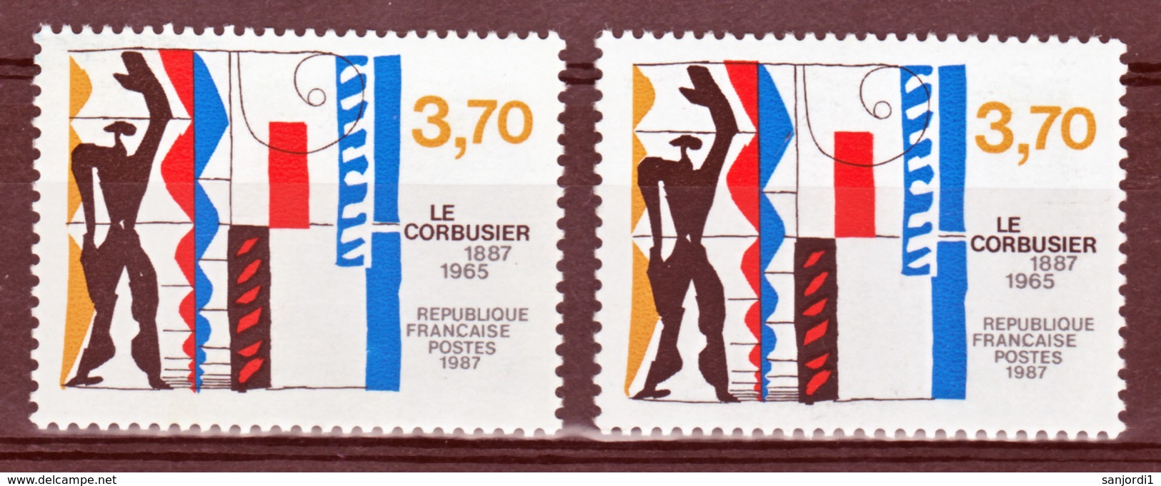 France 2470 Variétés Impression Décalée Ocre Vers La Gauche Jambe Gauche  Neuf ** TB MNH Sin Charnela - Nuovi