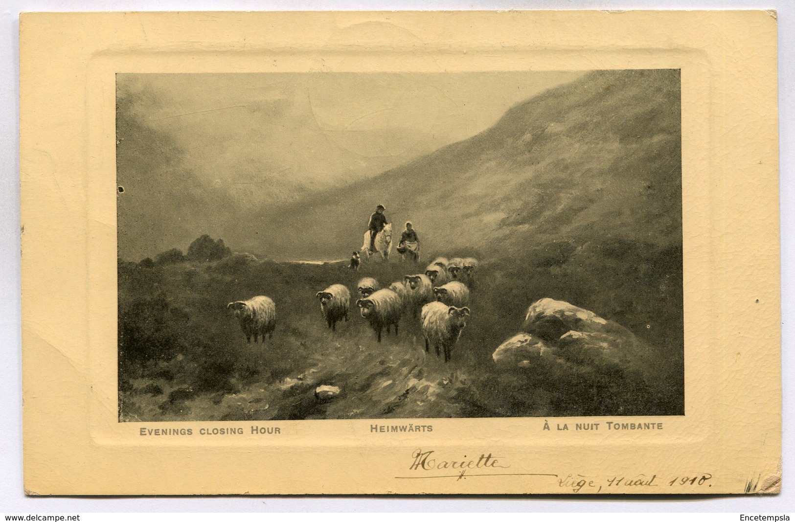 CPA - Carte Postale - Belgique - Fantaisie - Paysage - Moutons - 1910 (M7529) - Elevage