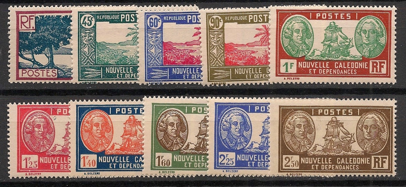 Nouvelle Calédonie - 1939-40 - N°Yv. 180 à 189 - Série Complète - Neuf Luxe ** / MNH / Postfrisch - Neufs