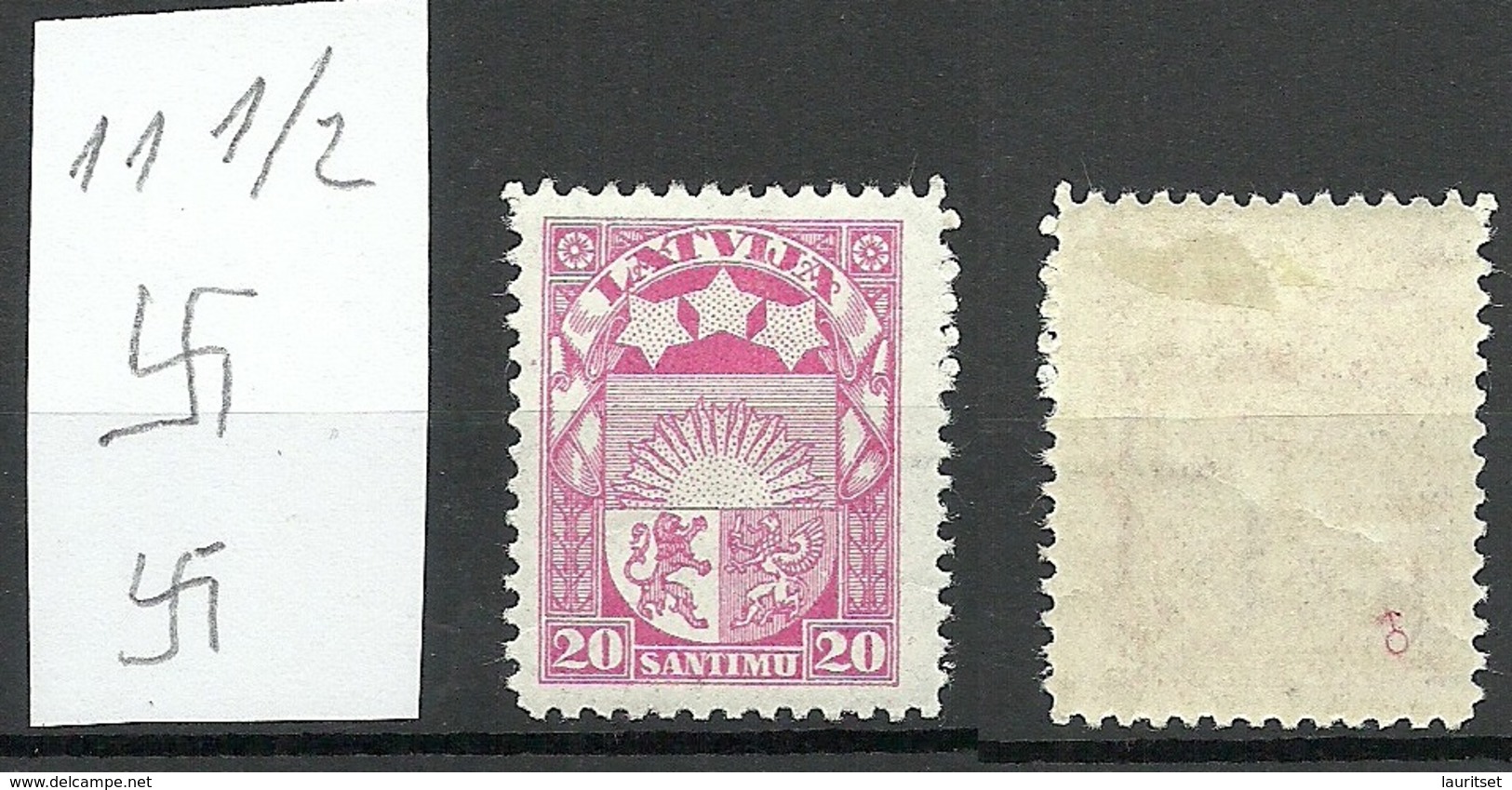 Latvia Lettland 1927 Michel 121 * Signed - Lettland