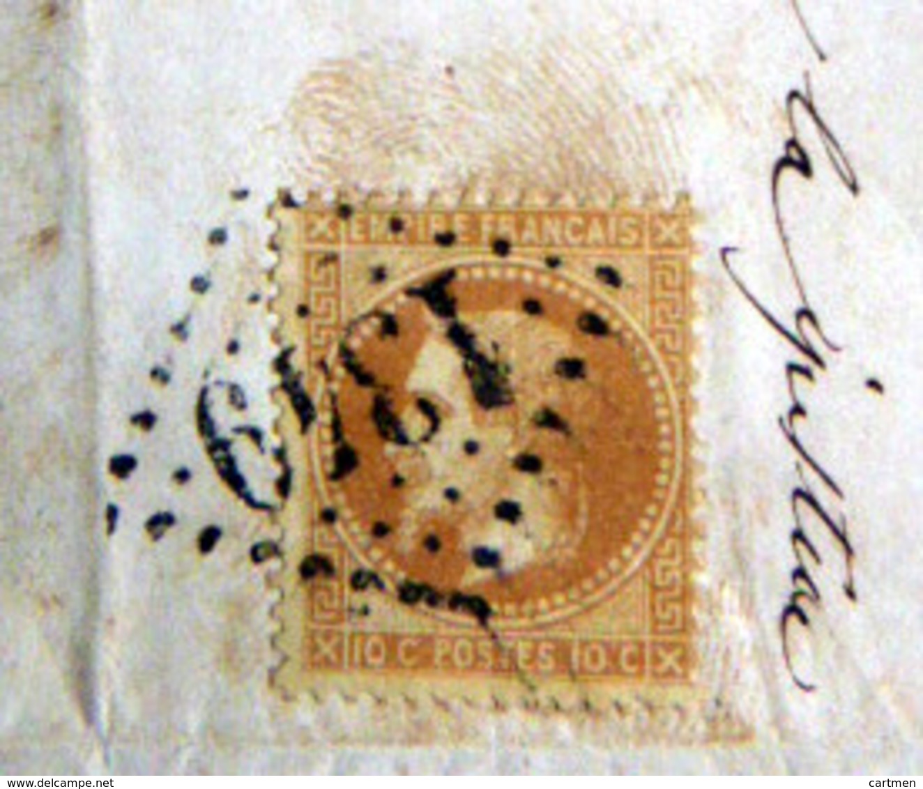 LOSANGE GROS CHIFFRE ET CACHET ROND DRAGUIGNAN 1878 SUR LETTRE BON ETAT 4 SCAN - 1849-1876: Période Classique