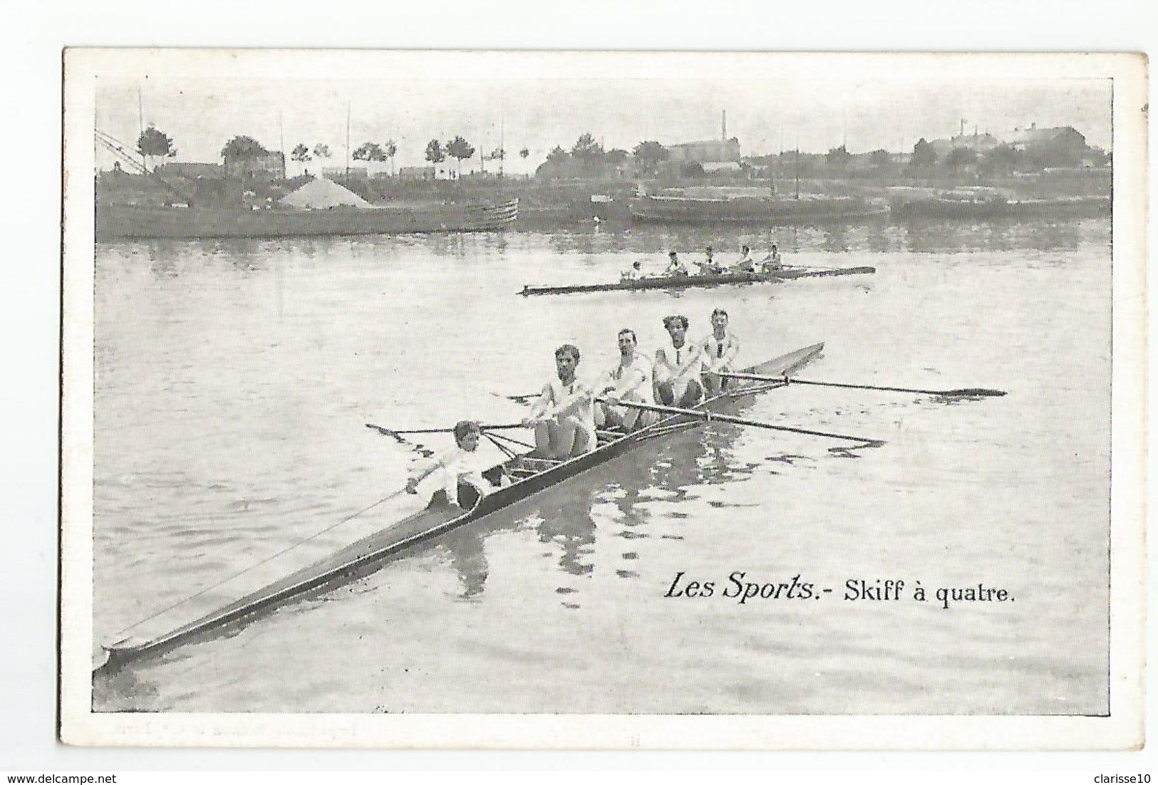 CPA Sports Skiff A Quatre Publicité  Chicorée A La Bergere Emile Bonzel Haubourdin - Autres & Non Classés