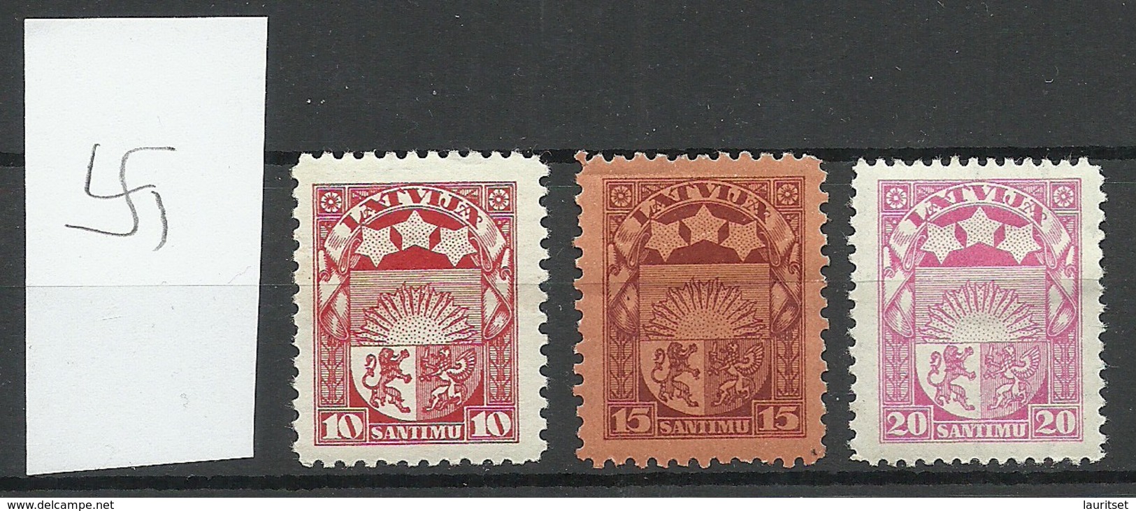 Latvia Lettland 1927/31 Michel 119 - 121 * - Latvia