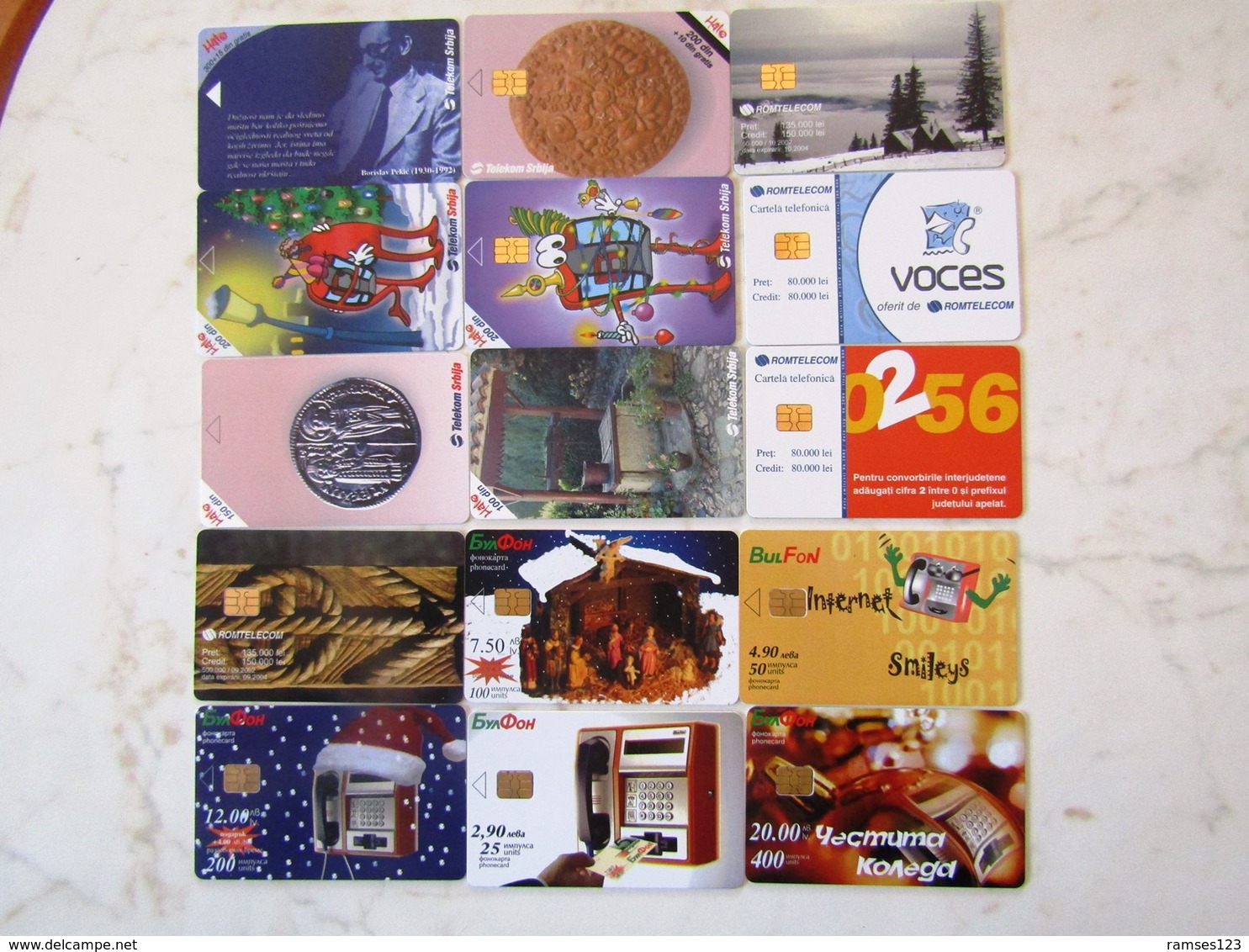 LOT   CARDS    CERTAINES SANS ET PUCES   SANS NUMEROS  JORDANIA   ARMENIA  ROUMANIA  BULGARIE BOSNIA SLOVENIA - Lots - Collections