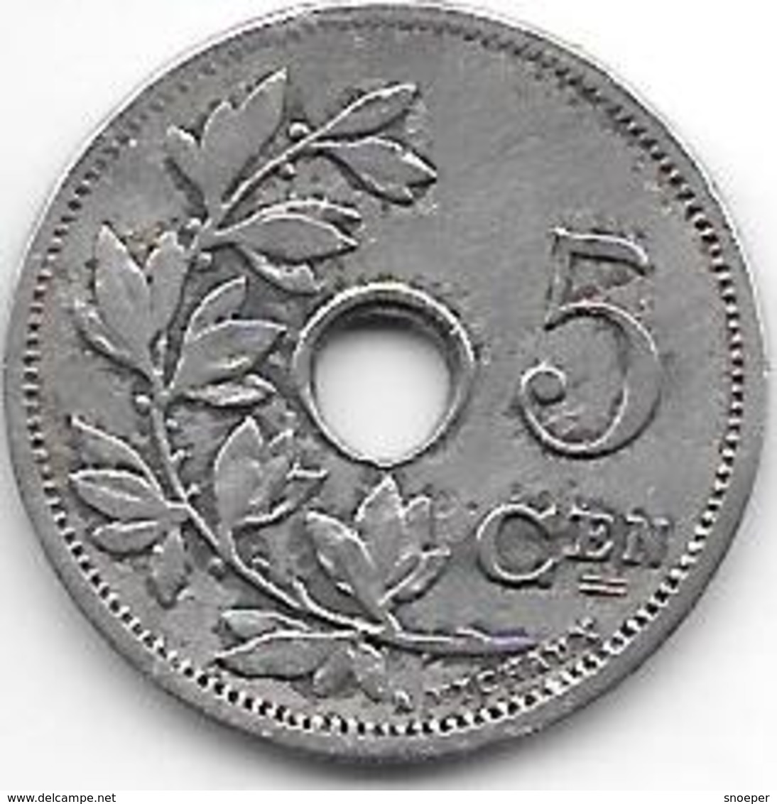 Belguim 5 Centimes 1904 Dutch   Vf - 5 Cents