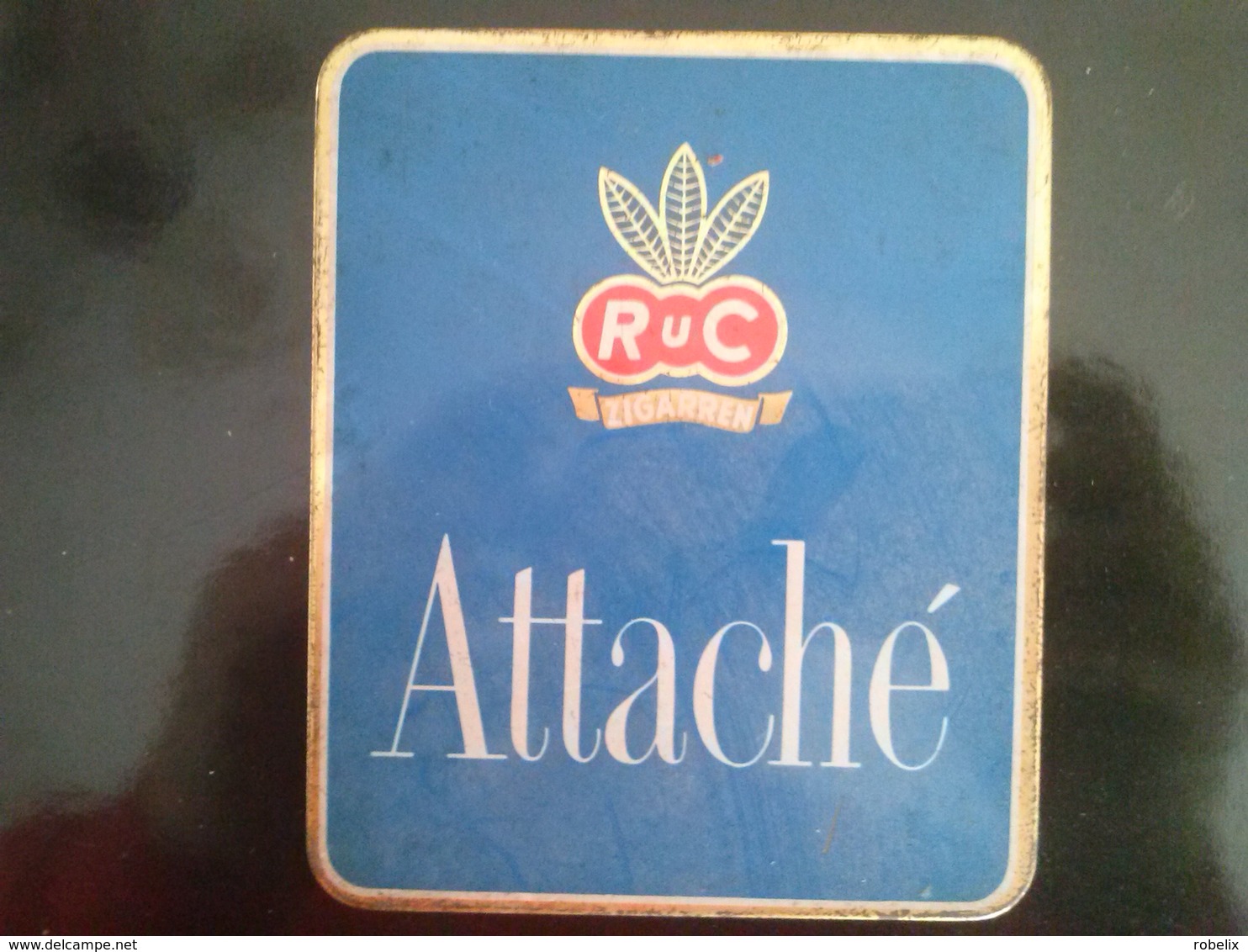 "ATTACHE" -RUC  Zigaren - Empty Cigarette  Metal  Box,  Around 1960 - Zigarettenetuis (leer)