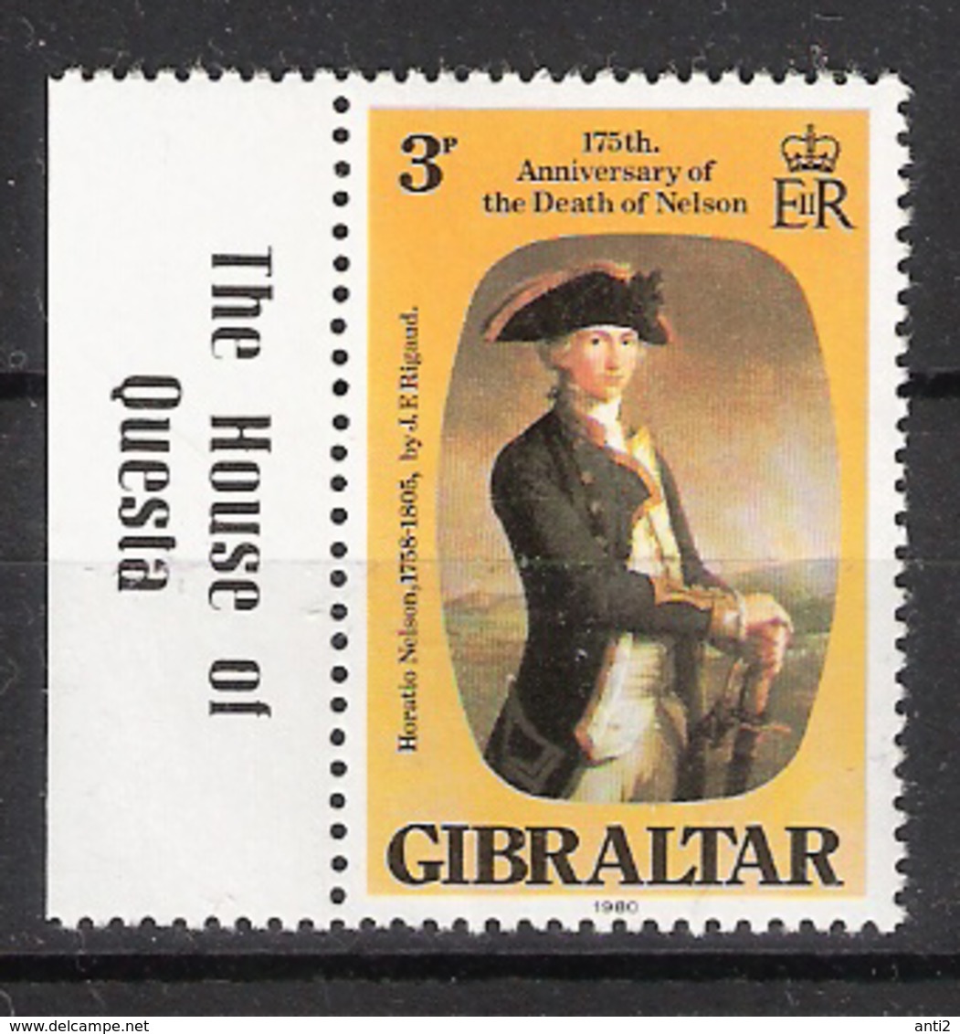 Gibraltar 1980 175th Anniversary Of The Death Of Lord Horatio Nelson. Mi 409 MNH(**) - Gibraltar