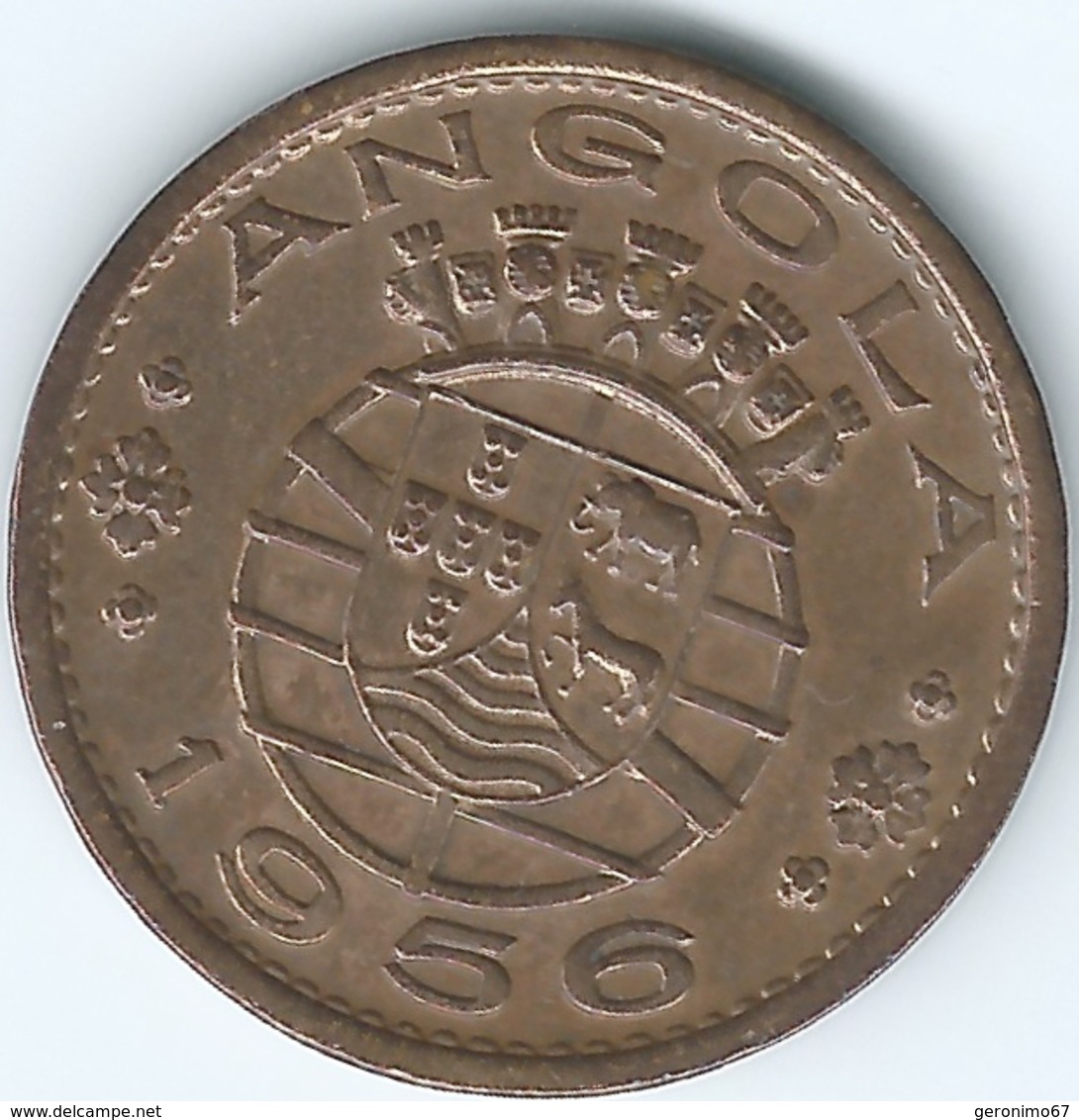 Angola - Portuguese - 1 Escudo - 1956 - KM76 - Angola