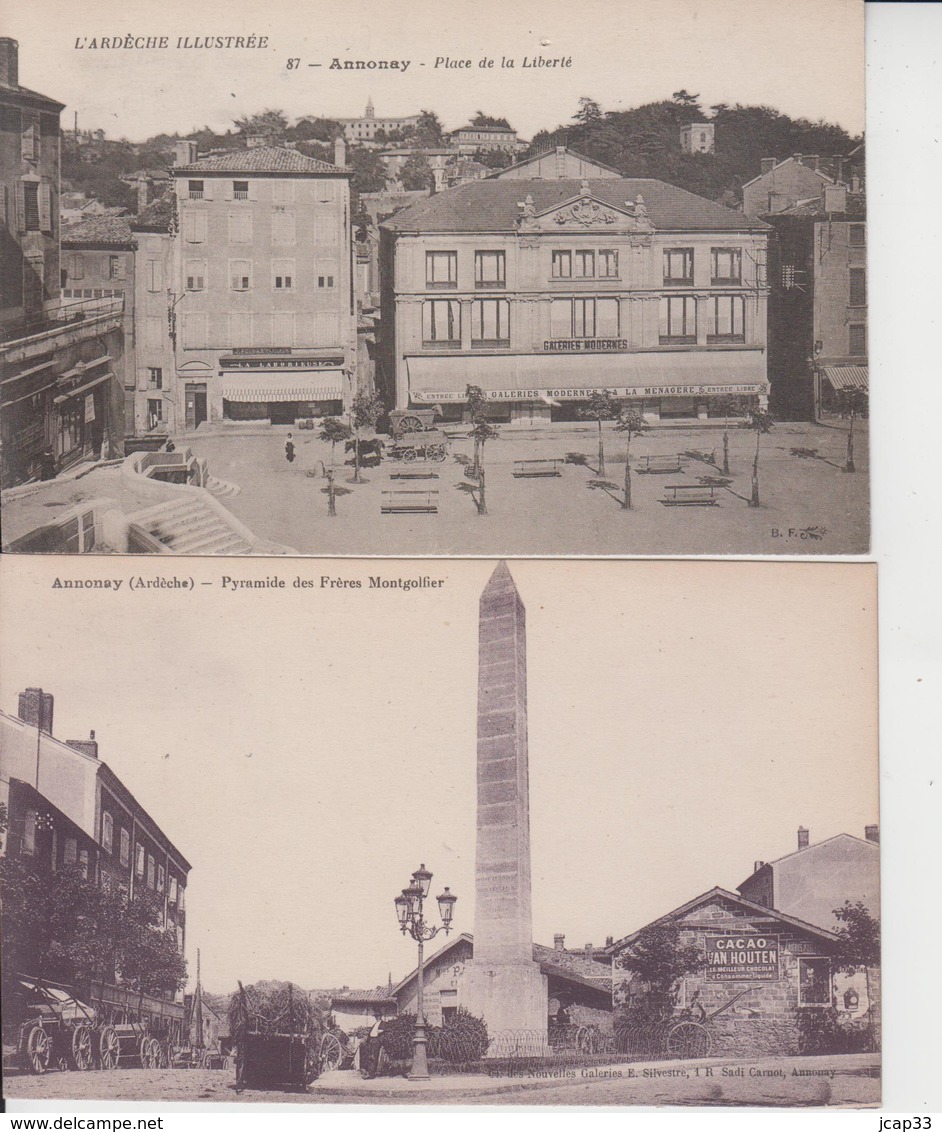 07 ANNONAY  - LOT DE 4 CARTES  - - Annonay