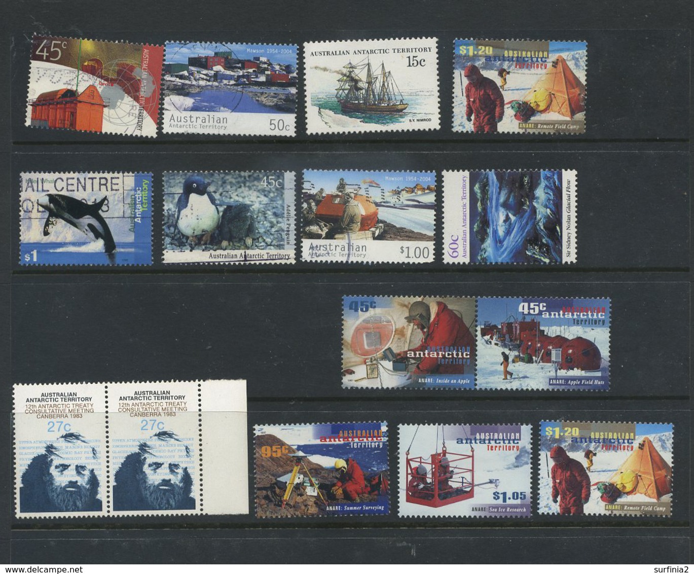 STAMPS - COLLECTION OF 47 AUSTRALIAN ANTARCTIC TERRITORY - Colecciones & Series