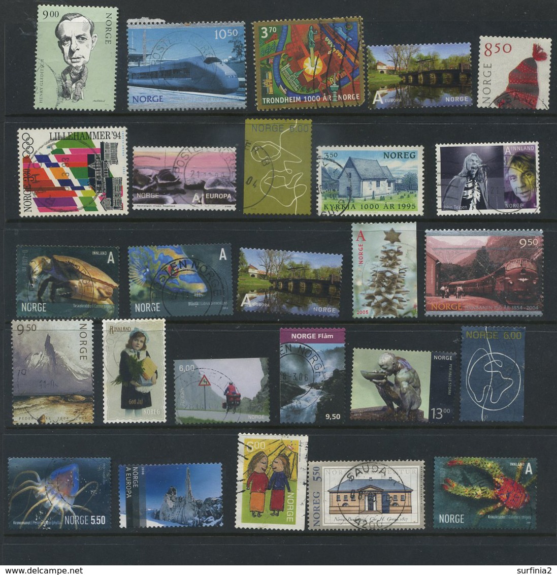 STAMPS - COLLECTION OF 26 MODERN NORWAY - USED - Collections