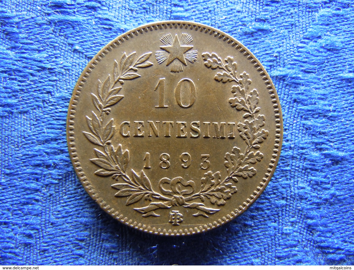 ITALY 10 CENTESIMI 1893 BI, KM27.1 - 1878-1900 : Umberto I