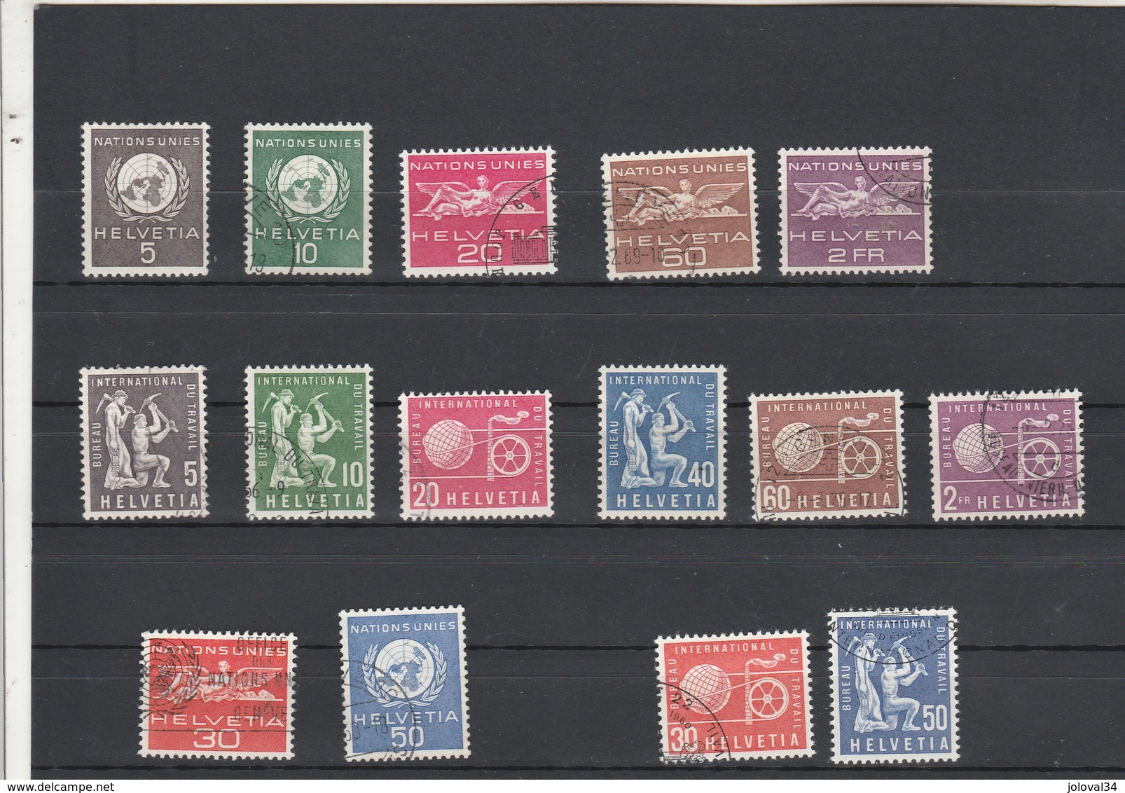 Suisse Lot Collection De 15 Timbres Service Oblitérés - Dienstzegels