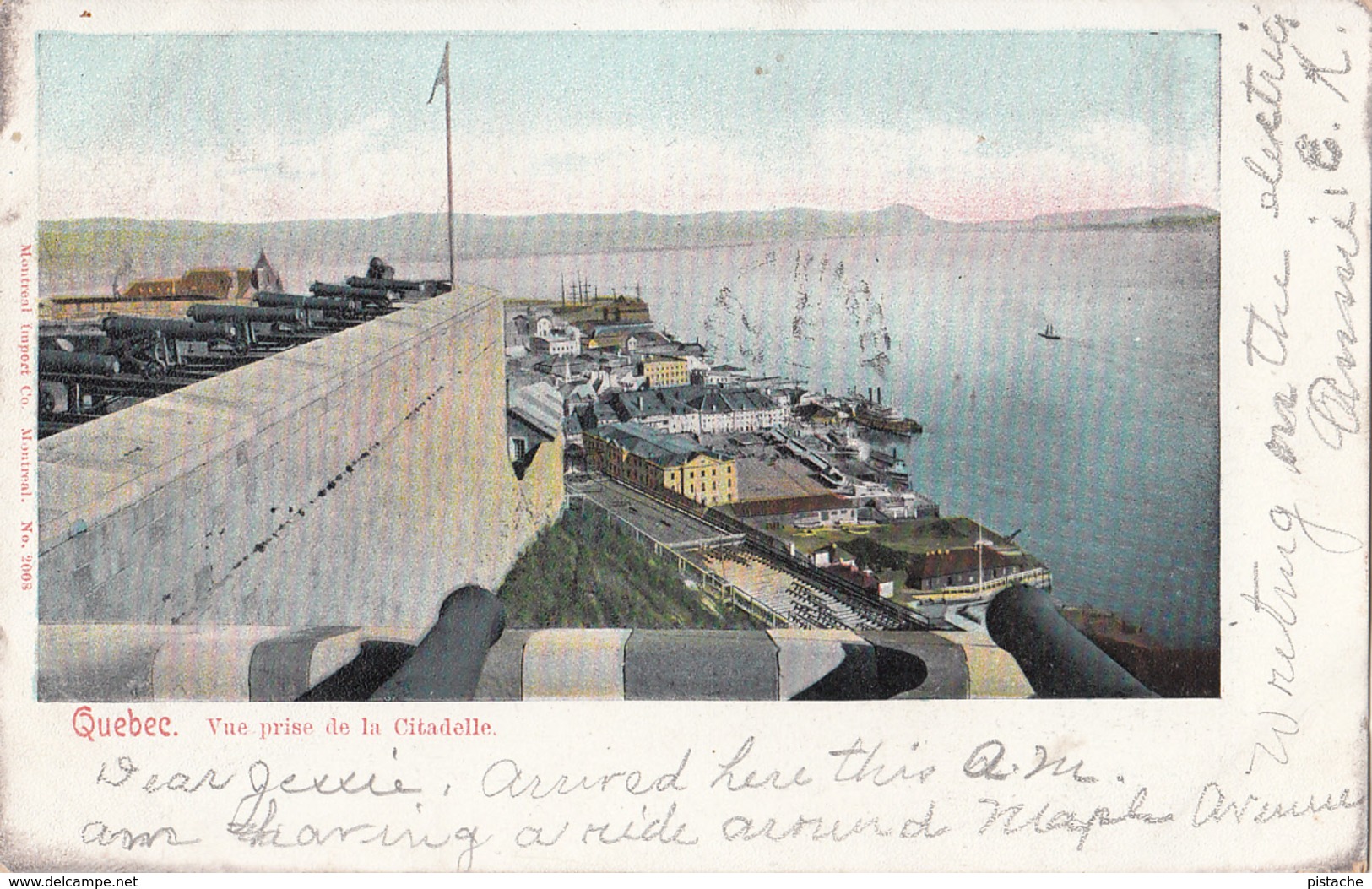 Vintage 1905 - Québec - La Citadelle - Citadel Fortress - Written - Stamp Postmark - 2 Scans - Québec - La Citadelle