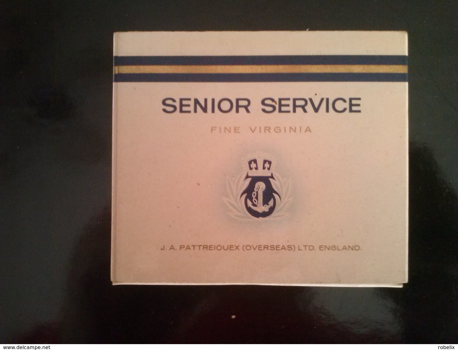 SENIOR SERVICE (fine Virginia)- Empty Cigarettes Carton Box - Around (environ) 1965-70 - Etuis à Cigarettes Vides