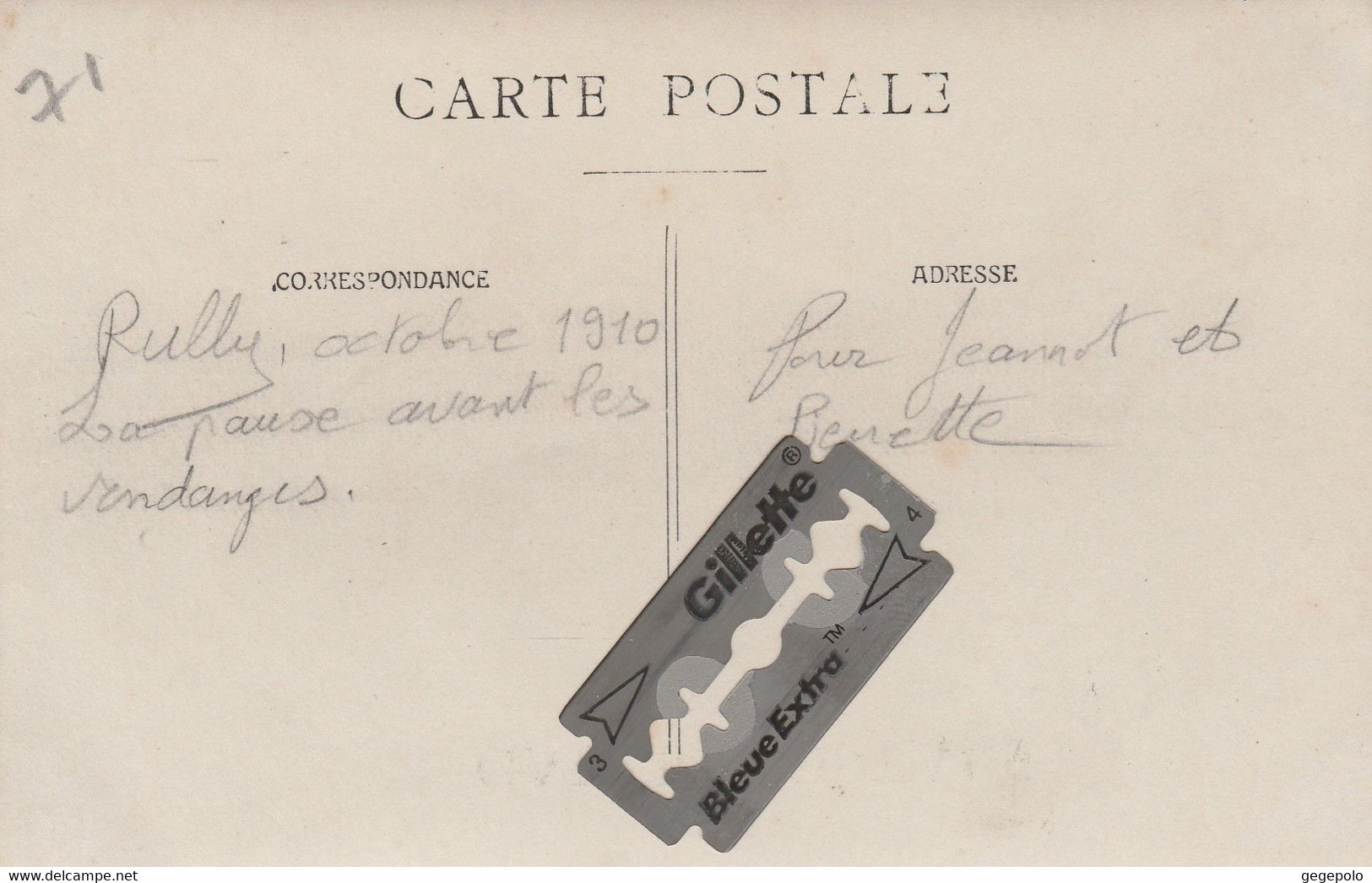 RULLY  - La Pause Avant Les Vendanges D'Octobre 1910    ( Carte Photo ) - Other & Unclassified