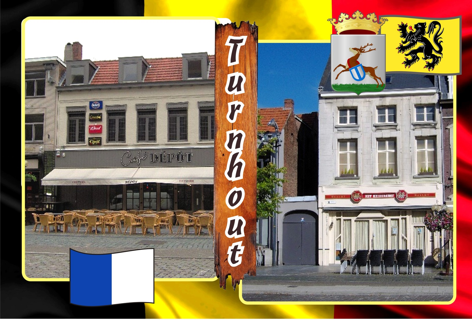 Postcards, REPRODUCTION, Municipalities of Belgium, Turnhout, duplex 188 to 243 - set of 56 pcs.