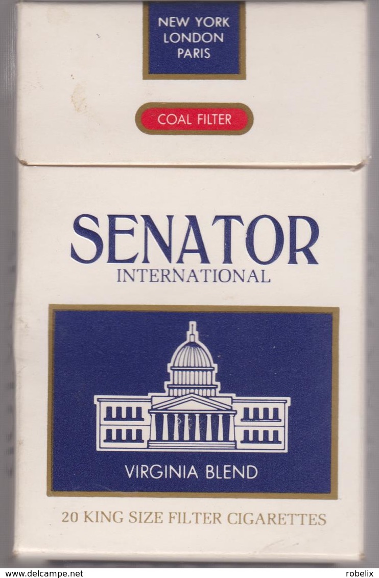 SENATOR - Empty Hungarian  Cigarettes Carton Box - Around (environ) 1965-70 - Empty Cigarettes Boxes